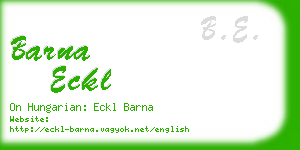 barna eckl business card
